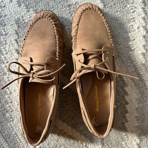 Tommy Bahama Brown Leather Boat Shoes